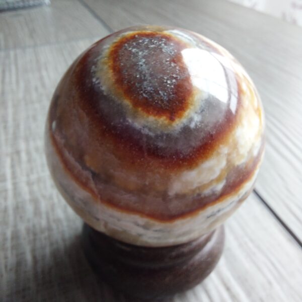 Banded Orange Calcite Sphere
